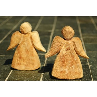 Holz-Engel XL "Landhaus", Engel aus Pappel Massivholz gesägt - Höhe c