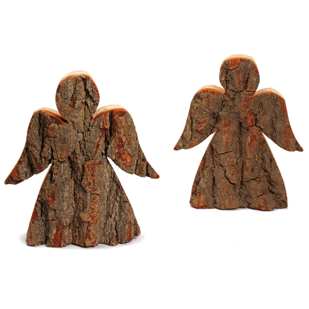 2x Holz-Engel 