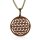 Blume des Lebens Amulett mit Halskette - Nuss Massivholz - inkl. modernem Etui