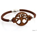 Baum des Lebens Armband - Nuss Massivholz - inkl. modernem Etui - M (19)