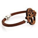 Baum des Lebens Armband - Nuss Massivholz - inkl. modernem Etui - M (19)