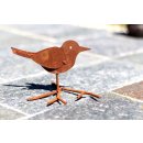 Vogel auf Ast - aus Metall zum Stellen - Edelrost - ca. 17cm