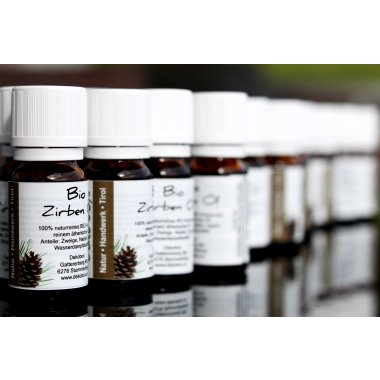 BIO Zirbenöl - 5er Pack - 5x 10ml - 100% naturrein - höchste Qualität durch Destillation