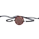 Blume des Lebens Armband - Nuss Massivholz &...