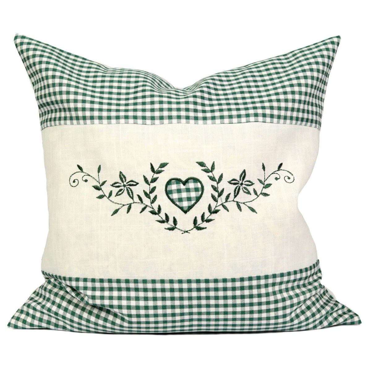 Personalisiertes Kissen 40x40cm - Mit Herz & Text, Mouse Grey/Beige, Geschenkidee