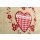 Kissenbezug Set aus Leinen - 40x40 cm - Außenhülle rotes Herz inkl. Innenkissen zum Befüllen - ideal für z.B. Zirbenkissen, Kernkissen, Kräuterkissen