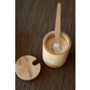 Zuckerdose aus Zirbenholz - Vorratsdose für Zucker, Salz, Pfeffer, Tee - Ø 7cm x H11cm