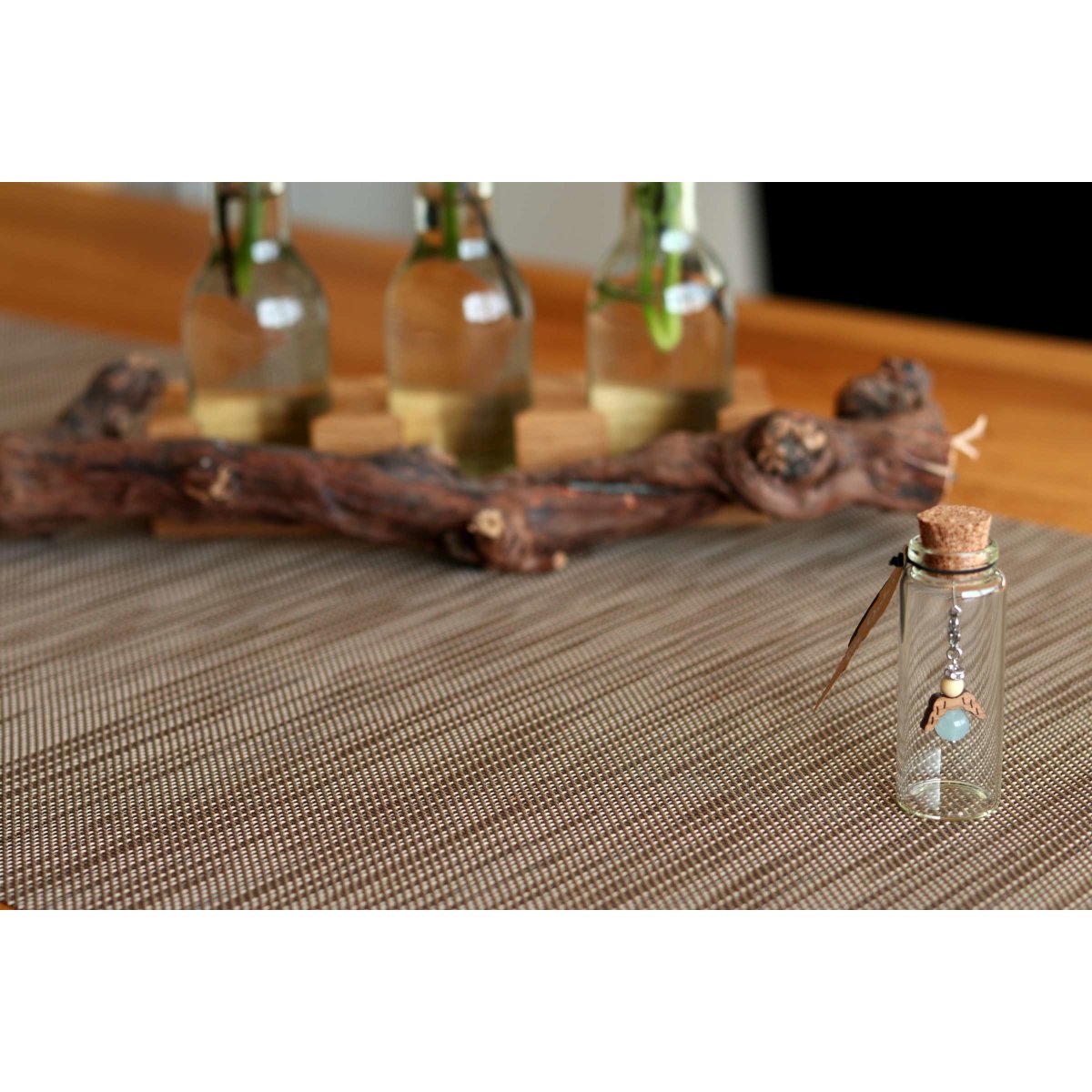 Schutzengel im Glas Glücksbringer Anhänger mit Swarovski