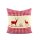 Kissenbezug Set - 40x40 cm - Außenhülle rot kariert mit Hirsch inkl. Innenkissen zum Befüllen - ideal für z.B. Zirbenkissen, Kernkissen, Kräuterkissen