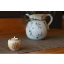 Teelichthalter Mia aus Zirbenholz - mit Blume des Lebens Lasermotiv