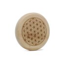 Dekobox - Untersetzer aus massiven Zirbenholz - Blume des Lebens - Ø 11,5 cm - Handmade in Austria