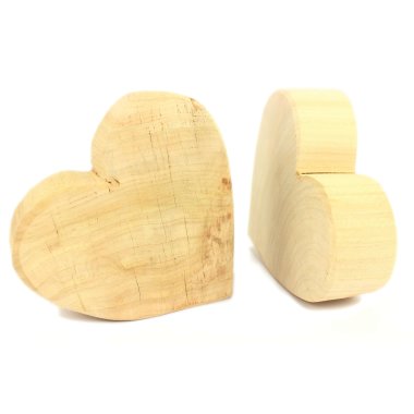 Holz Herz aus Pappel Massivholz XL - 20x20x7 cm
