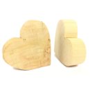 Holz Herz aus Pappel Massivholz XL - 20x20x7 cm