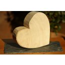 Holz Herz aus Pappel Massivholz XL - 20x20x7 cm