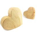 Holz Herz aus Pappel Massivholz XL - 20x20x7 cm