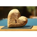 Holz Herz rustikal aus Pappel Massivholz XL - 20x20x8 cm