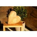 Holz Herz rustikal aus Pappel Massivholz XL - 20x20x8 cm