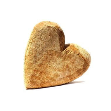 Holz Herz rustikal aus Pappel Massivholz XXL - 30x30x10 cm, 29,90