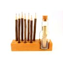 Stiftehalter "message in a bottle" aus Eiche - Tischorganizer, Büro Organizer, Butler