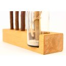 Stiftehalter "message in a bottle" aus Eiche - Tischorganizer, Büro Organizer, Butler