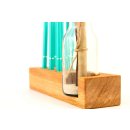 Stiftehalter "message in a bottle" aus Eiche - Tischorganizer, Büro Organizer, Butler