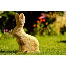 Hase XL rustikal aus Pappel Massivholz - Höhe ca. 35 (!) cm - XL Osterhase aus Holz