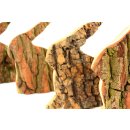 Hasen Set aus Massivholz mit Rinde - Höhe 25 & 18 cm - 2 Teilig - Osterhasen "sitzend"