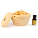 Duftset aus Zirbenholz - Dose & Deckel &...