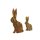 Hasen Set XL "Classic" aus Massivholz mit Rinde - Höhe 36 & 24 cm - 2 Teilig - Osterhasen aus Holz